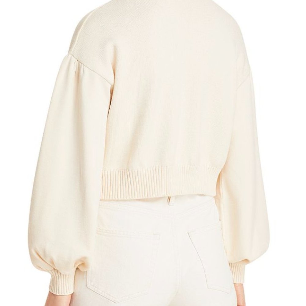 NEW LINI Harlow Cropped Sweater Knit in Ivory Size S New with Tag